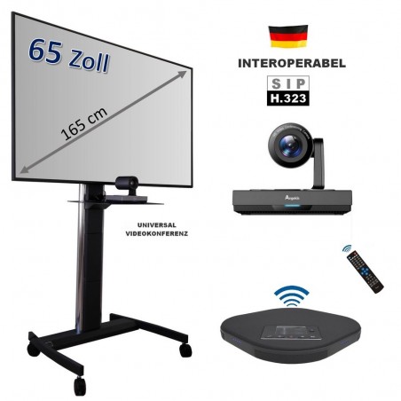 Universal Videokonferenz USB Kamera mit Funk-Mikrofon und Software